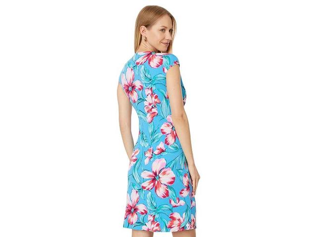 Tommy Bahama Clara Stripe Barts Blossom Dress (Pacific Cyan) Women's Dress Product Image