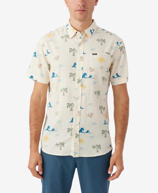 ONeill Mens Oasis Standard-Fit Botanical-Print Button-Down Shirt Product Image