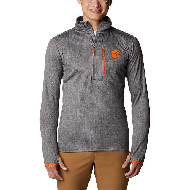 Mens Columbia Gray Clemson Tigers Park View Omni-Wick Half-Zip Top Product Image