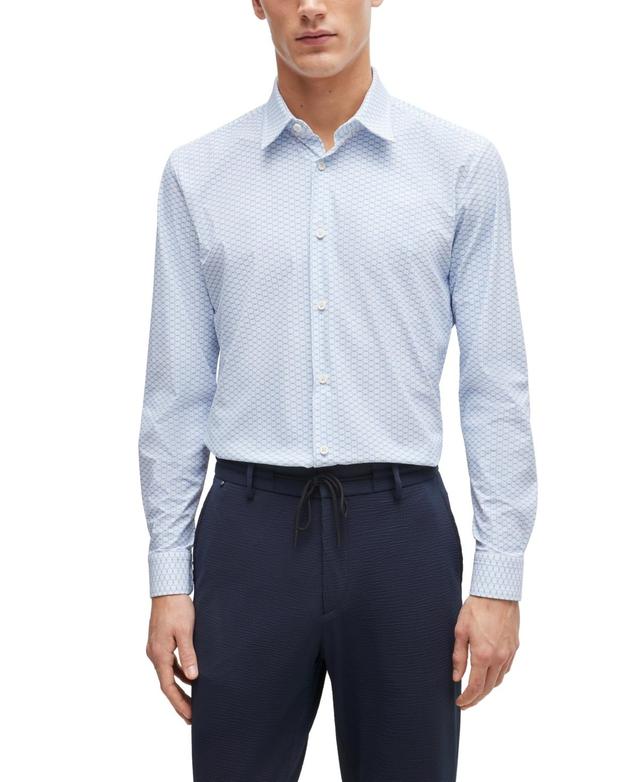 Boss by Hugo Boss Mens Performance-Stretch Slim-Fit Shirt Product Image