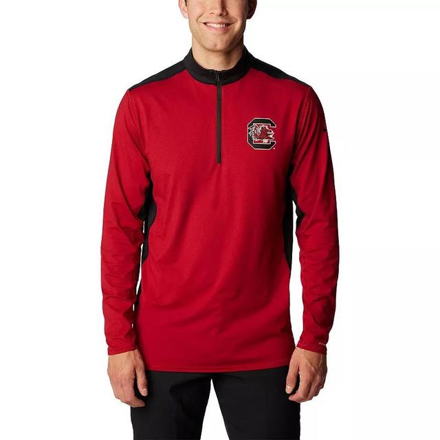 Mens Columbia Garnet South Carolina Gamecocks Tech Trail Omni-Shade Quarter-Zip Top Product Image