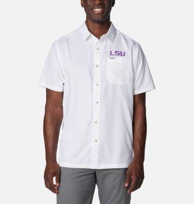 Columbia Men's Collegiate PFG Slack Tide Camp Shirt - LSU- Product Image