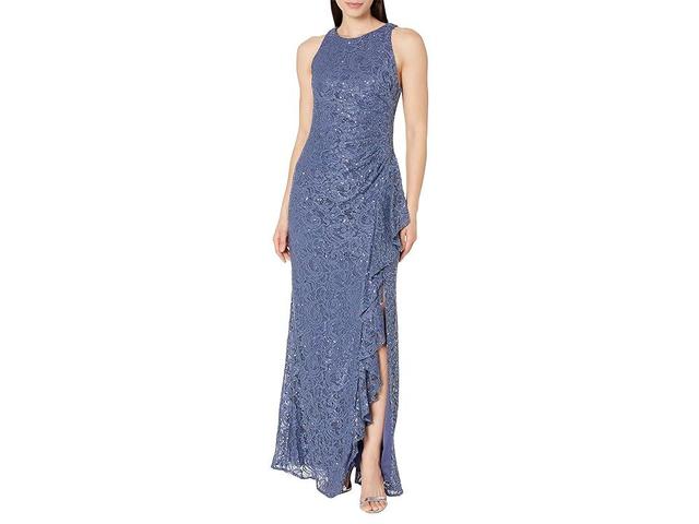 Alex Evenings Ruffle Sequin Lace Formal Gown Product Image