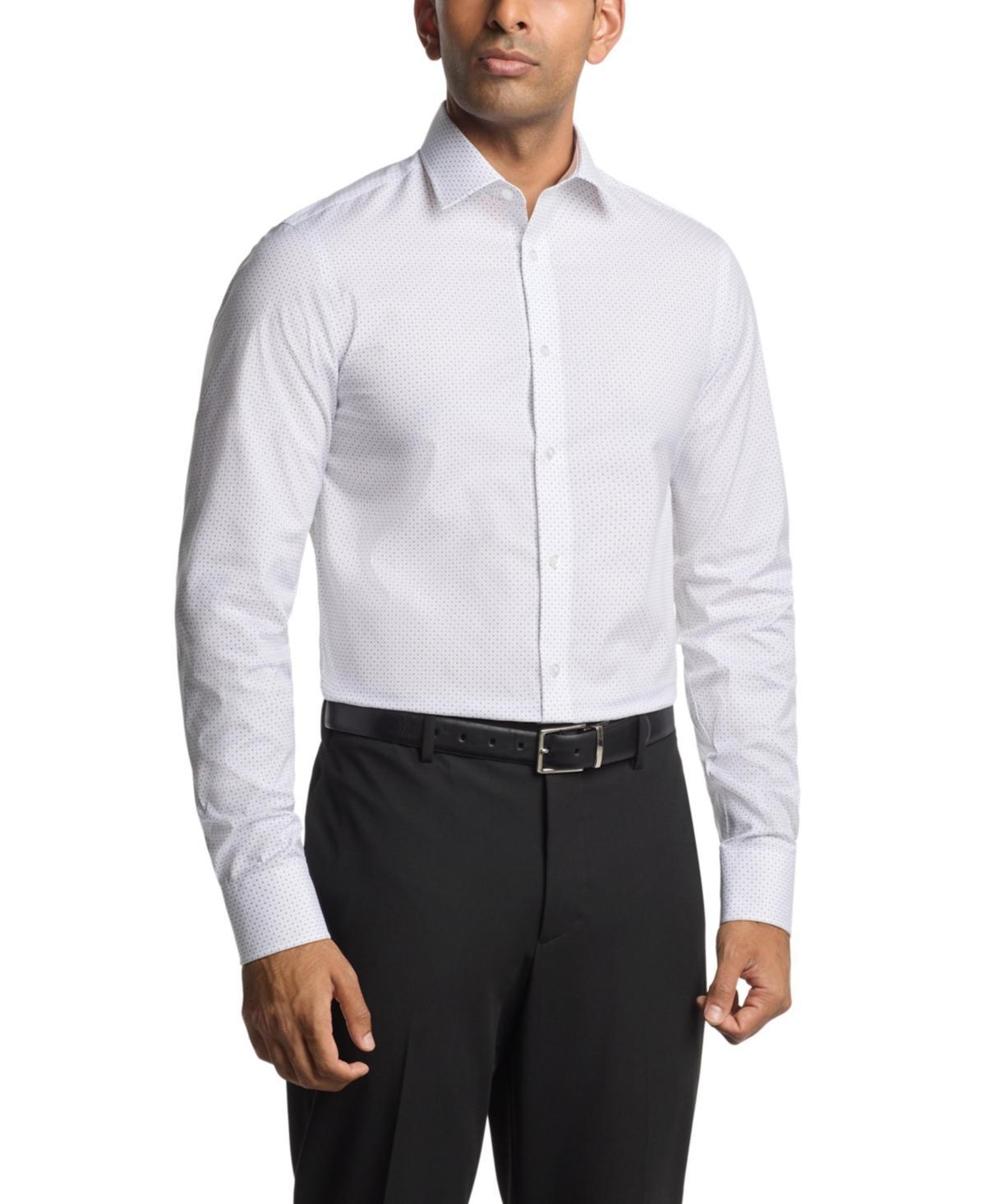 Calvin Klein Refined Cotton Stretch Mens Slim Fit Dress Shirt Product Image