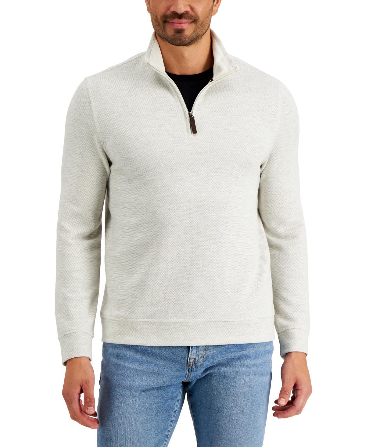 Club Room Mens Birdseye Quarter-Zip Pullover, Created for Macys Product Image