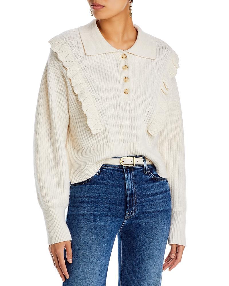 Derek Lam 10 Crosby Noelia Collared Ruffle Sweater Product Image