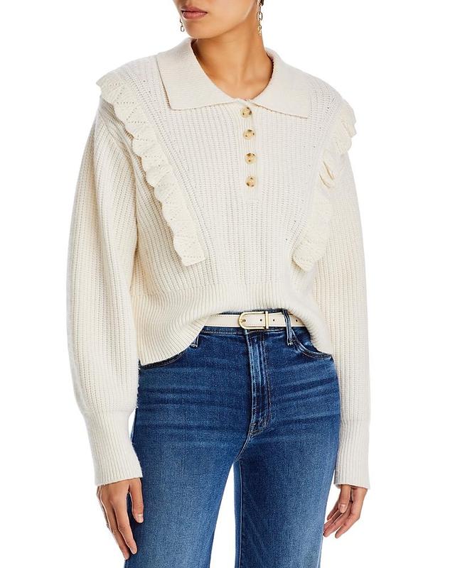 Derek Lam 10 Crosby Noelia Collared Ruffle Sweater Product Image