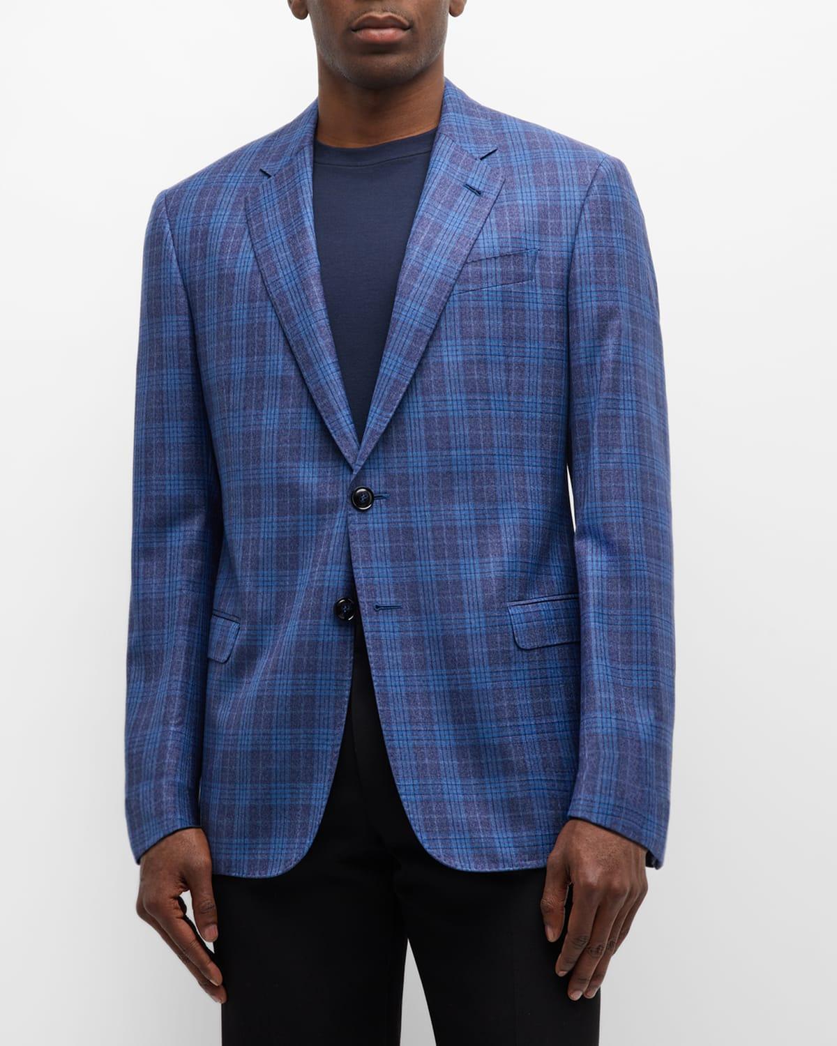 Mens Plaid Wool Sport Coat Product Image