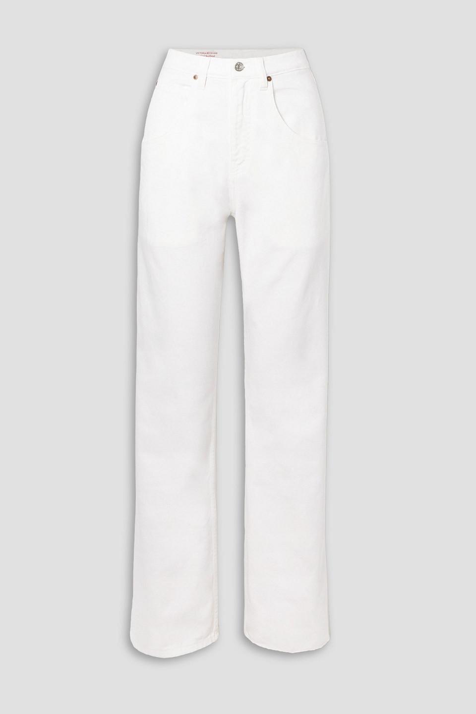 Mia High-rise Wide-leg Jeans In Off-white Product Image