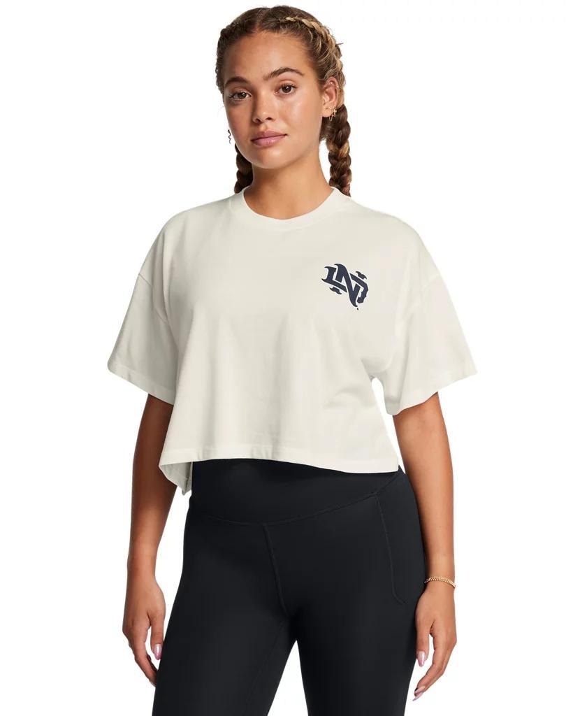 Women's UA Gameday Heavyweight Crop Boxy Collegiate T-Shirt Product Image