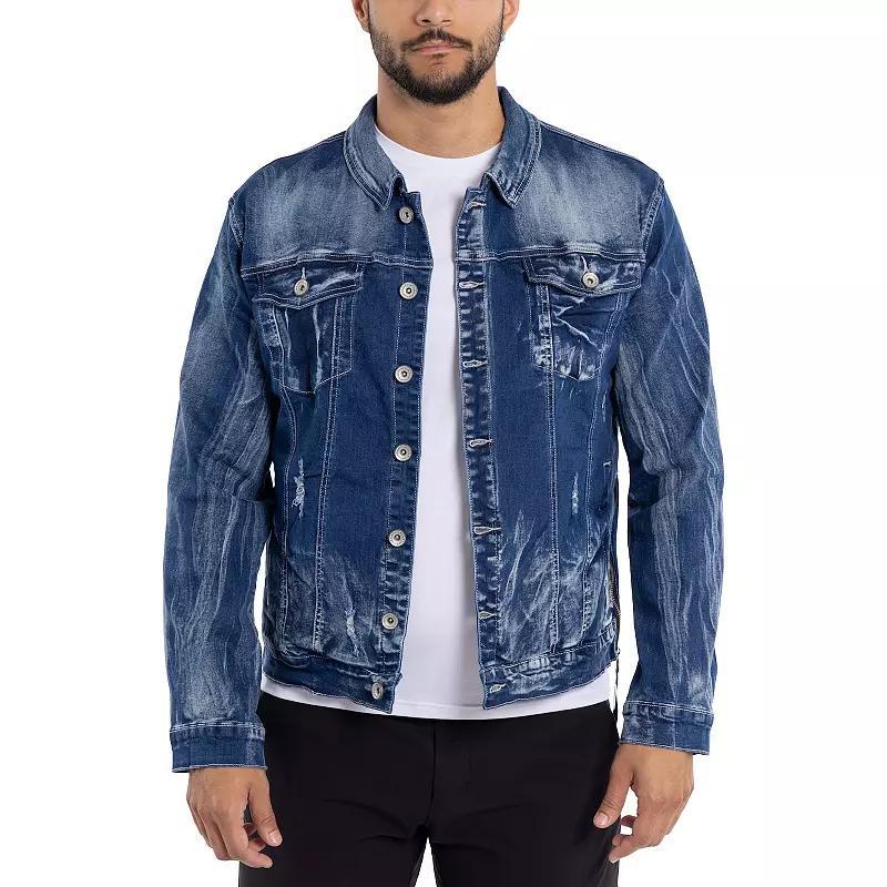 Mens Xray Washed Denim Jacket Product Image