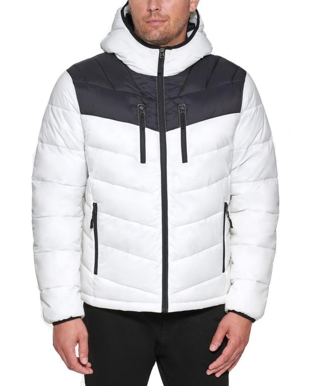 Club Room Mens Chevron Quilted Hooded Puffer Jacket, Created for Macys Product Image