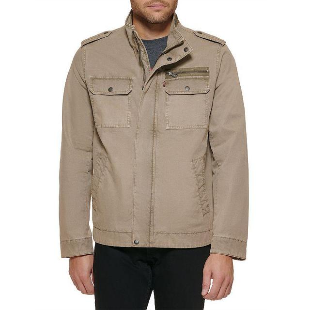 Mens Levis Cotton Military Jacket Grey Product Image