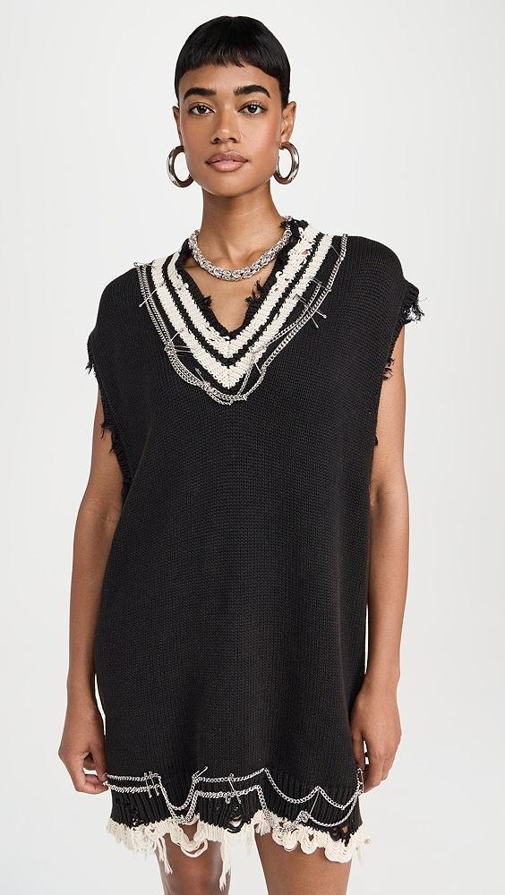 R13 Oversized Vest Dress with Chains | Shopbop Product Image