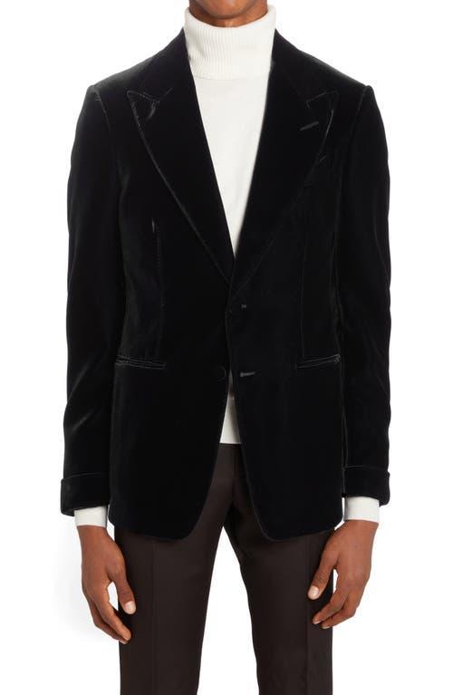 TOM FORD Shelton Fluid Velvet Cocktail Jacket Product Image