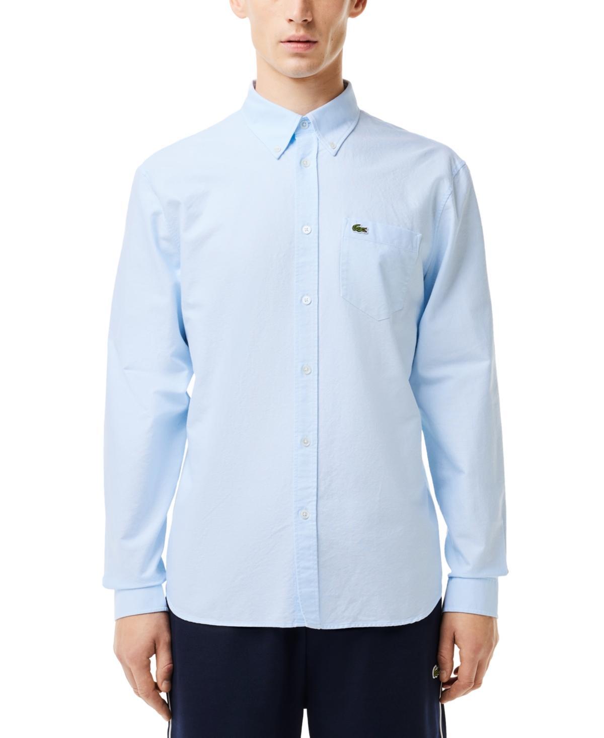 Lacoste Mens Woven Long Sleeve Button-Down Oxford Shirt Product Image