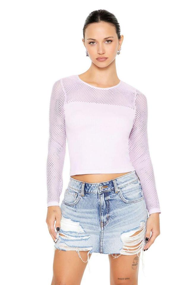 Seamless Netted Crop Top | Forever 21 Product Image