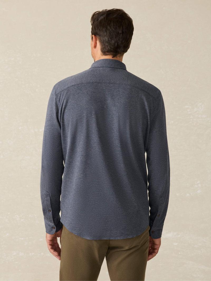 Coastline Knit Shirt - Twilight Houndstooth Product Image