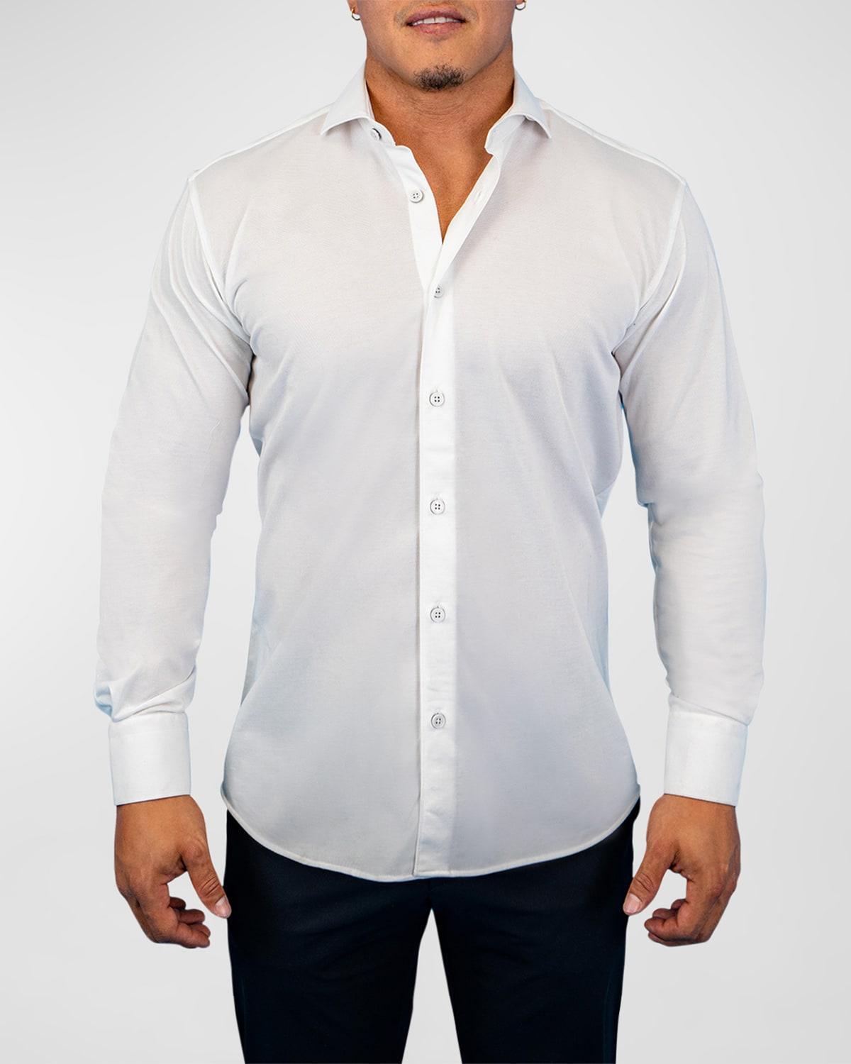 Maceoo Fibonacci True White Button-Up Shirt Product Image