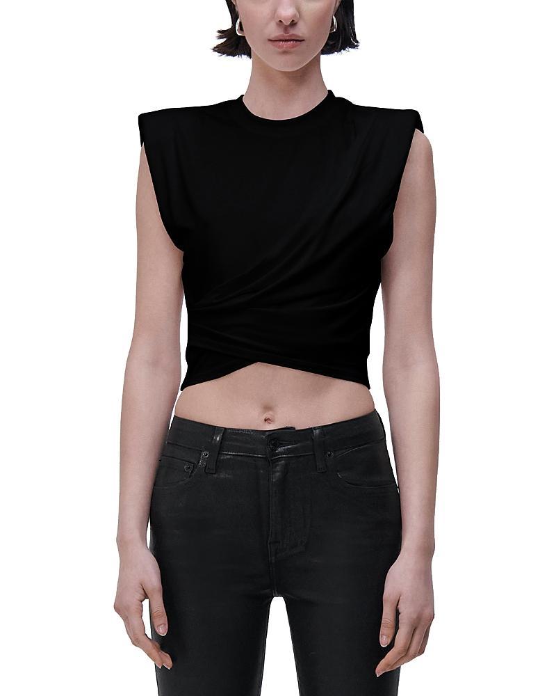 Smikhai Estelle Draped Cropped Tee Product Image