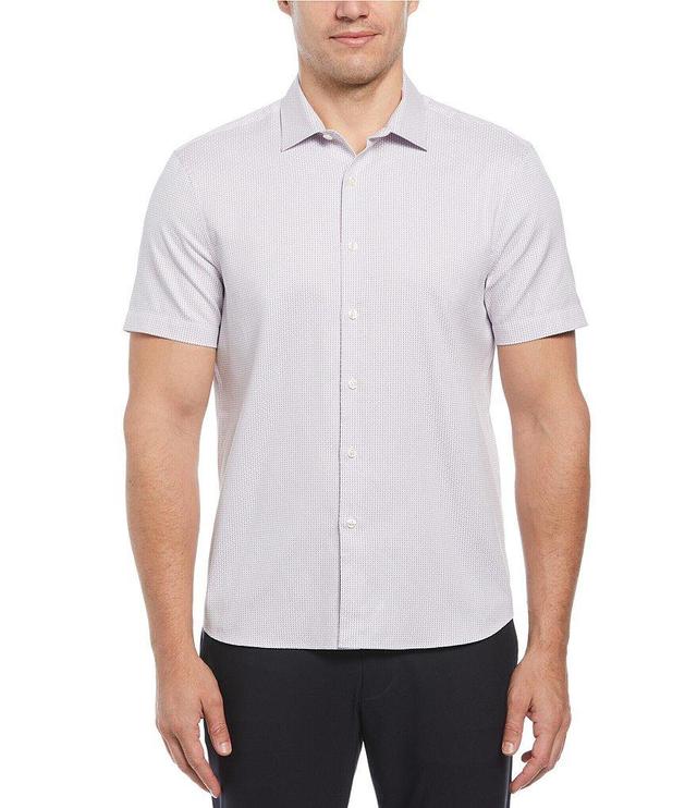 Perry Ellis Geo Print Dobby Short Sleeve Woven Shirt Product Image