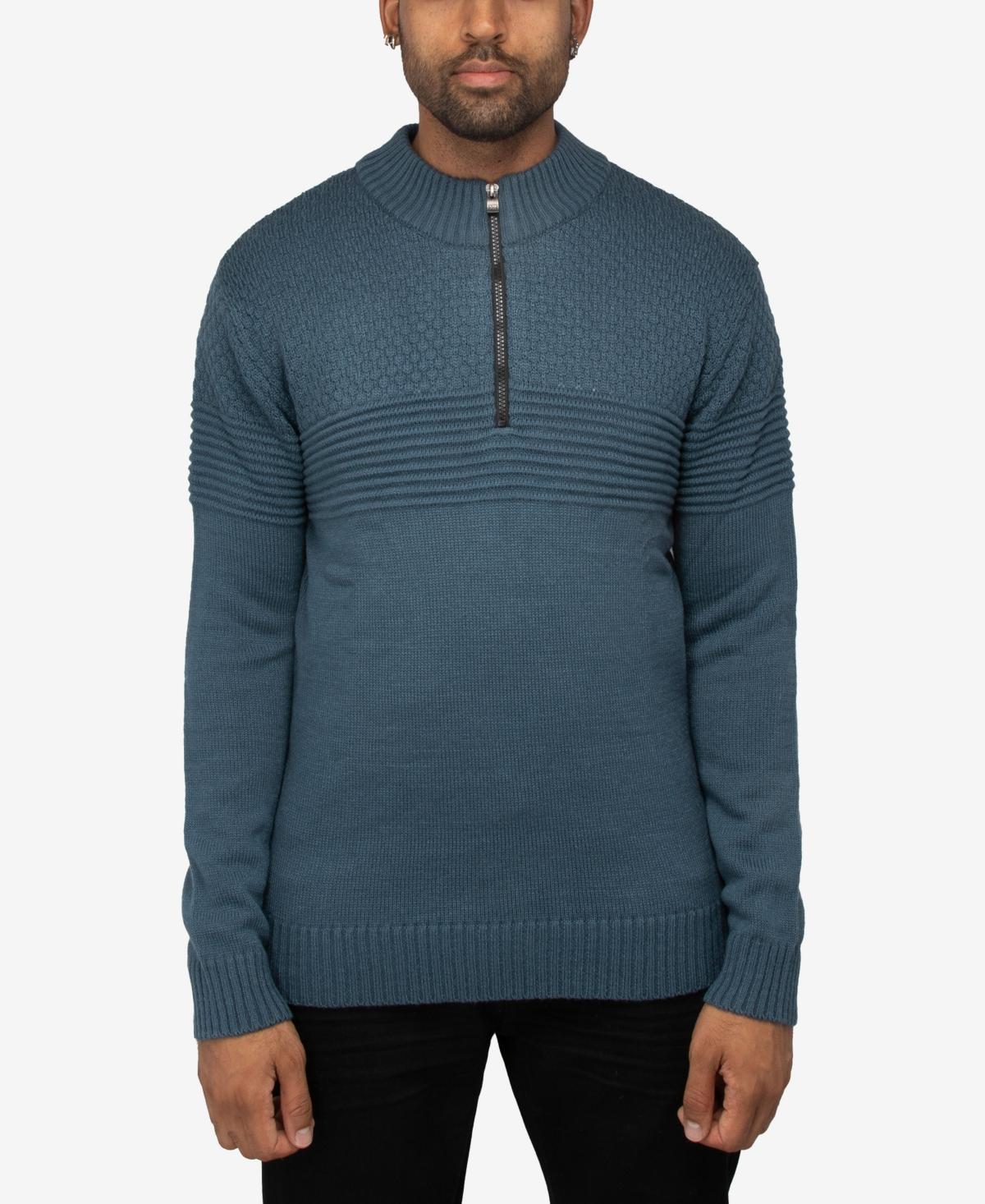 X Ray Mens Quarter Zip Up Pullover - Blue Product Image