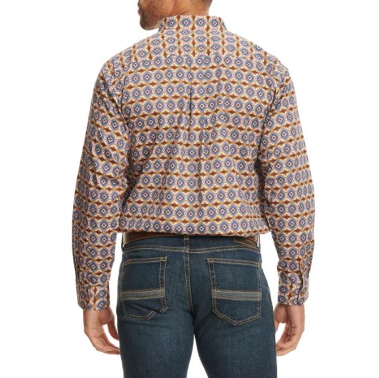 Ariat® Men's L/S Brown/Blue Aztec Print Tennessee Classic Fit Button Shirt Product Image