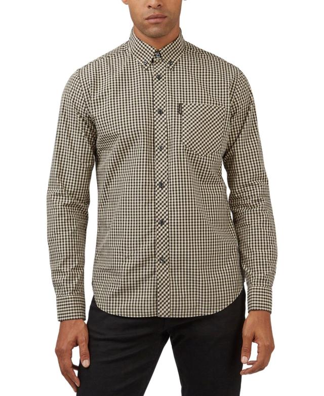 Ben Sherman Mens Signature Gingham Long-Sleeve Button-Down Shirt Product Image