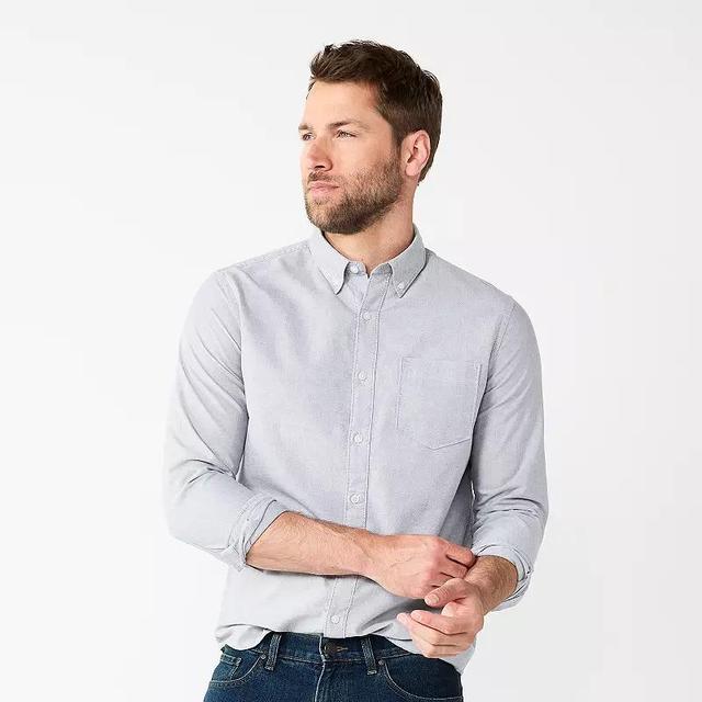 Mens Sonoma Goods For Life Long Sleeve Perfect Length Button-Down Shirt Product Image