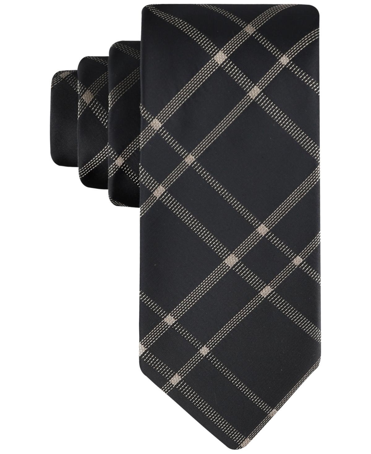 Calvin Klein Mens Stitch Plaid Tie Product Image