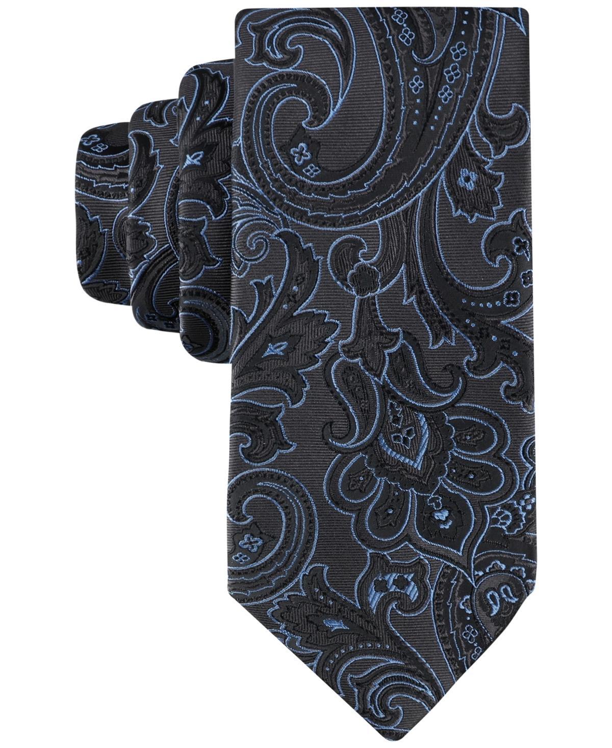 Tommy Hilfiger Mens Ferris Classic Paisley Tie - Black Product Image