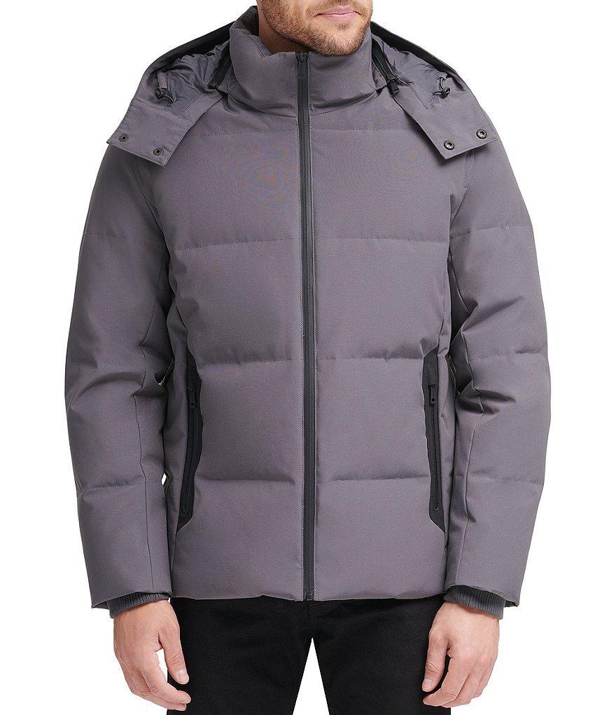 Cole Haan Hooded Down Zip Front Puffer Jacket Product Image