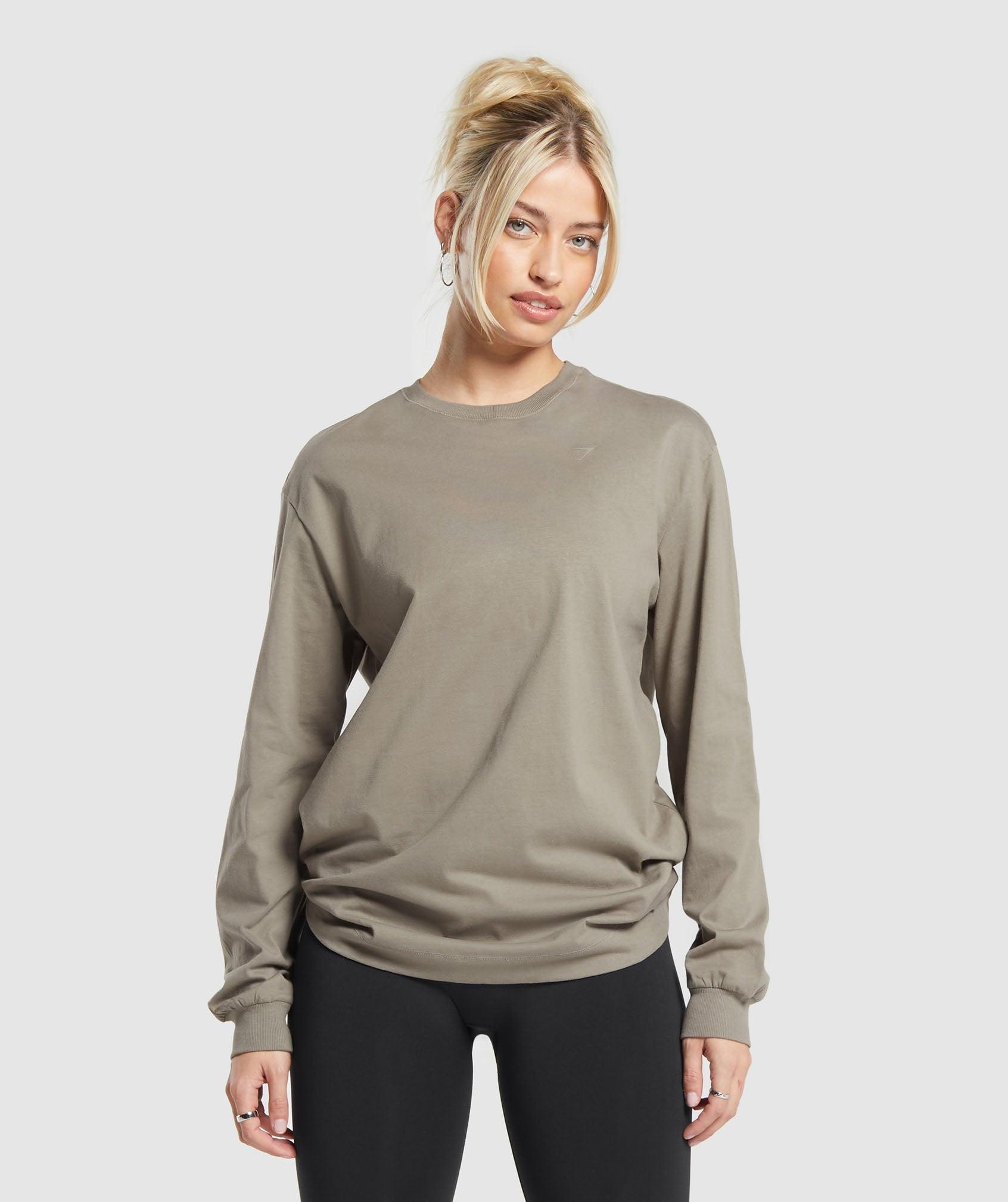 Cotton Oversized Long Sleeve Top Product Image