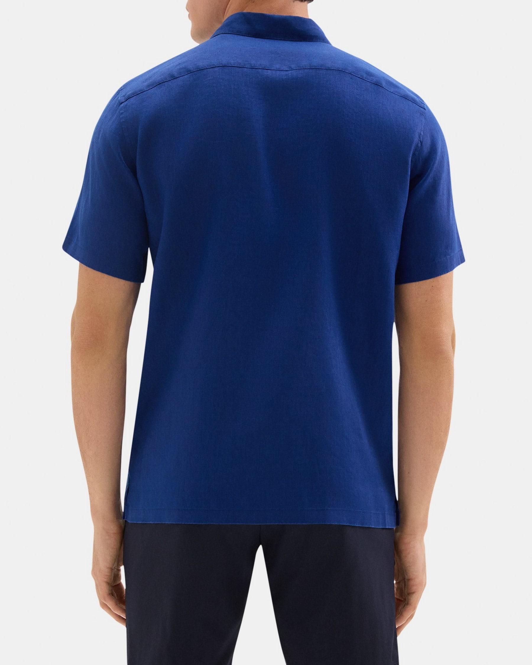 Standard-Fit Short-Sleeve Shirt in Linen Product Image