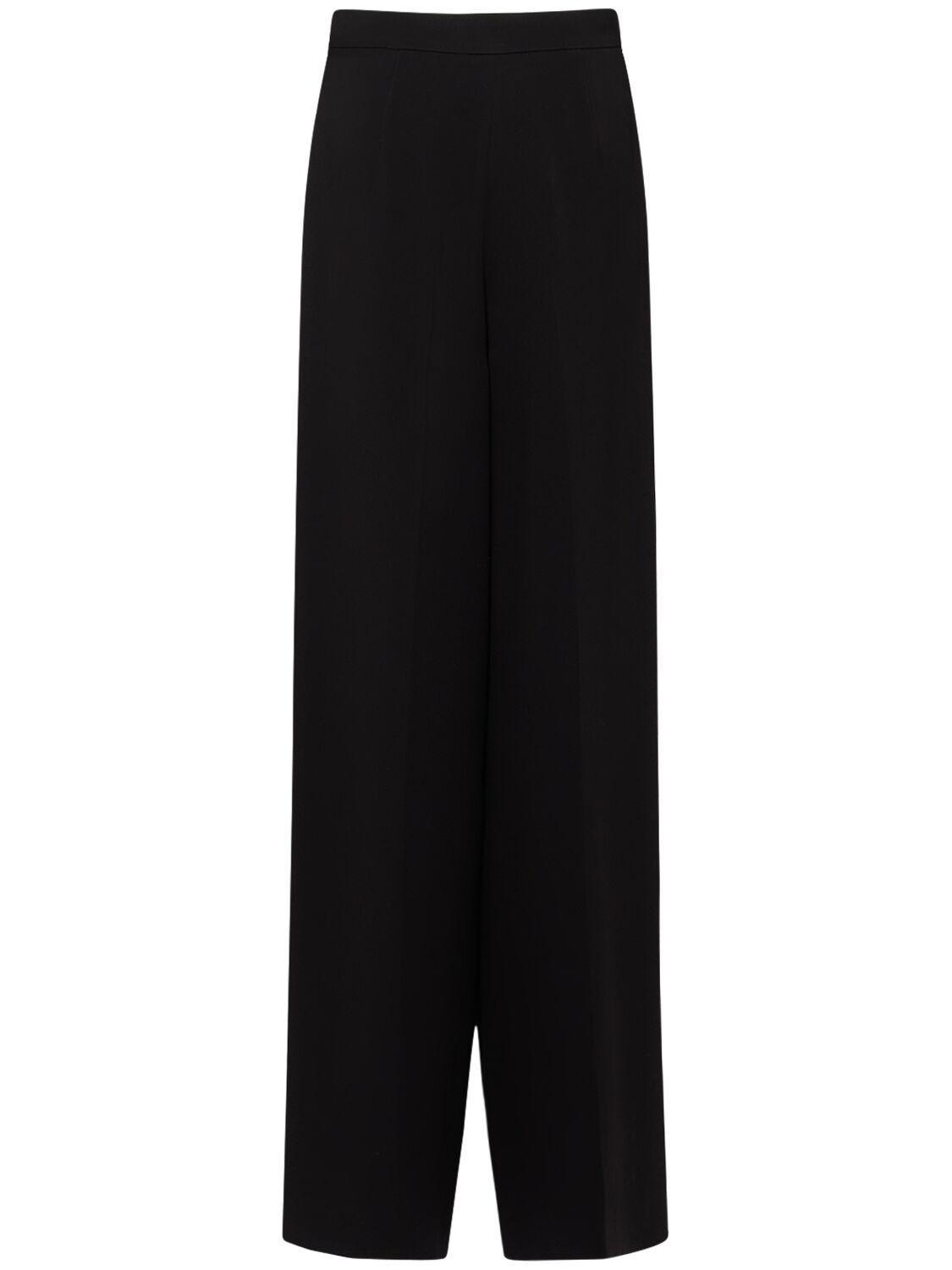 MAX MARA Lino Cady Wide Pants In Black Product Image