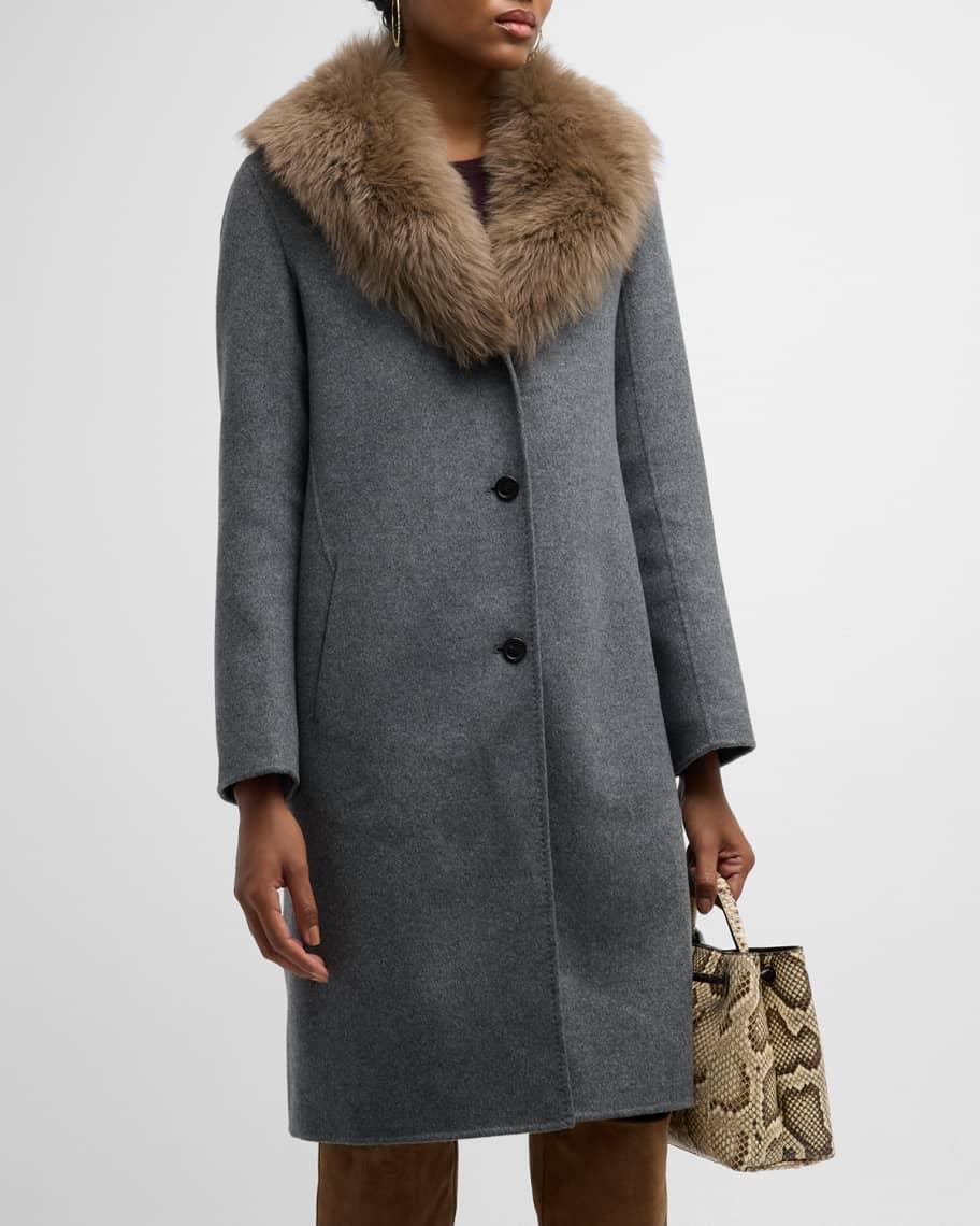 Double-Faced Cashmere and Lamb Fur Coat Product Image