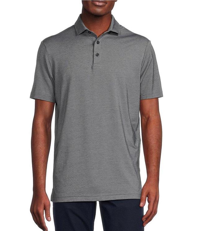 Cremieux Blue Label Performance Stretch Jacquard Short Sleeve Polo Shirt Product Image