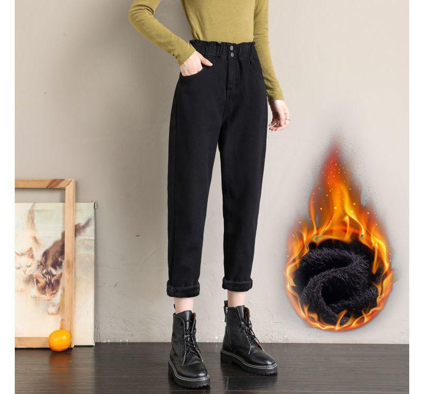 Elastic Waist Fleece-Lined Tapered Jeans product image