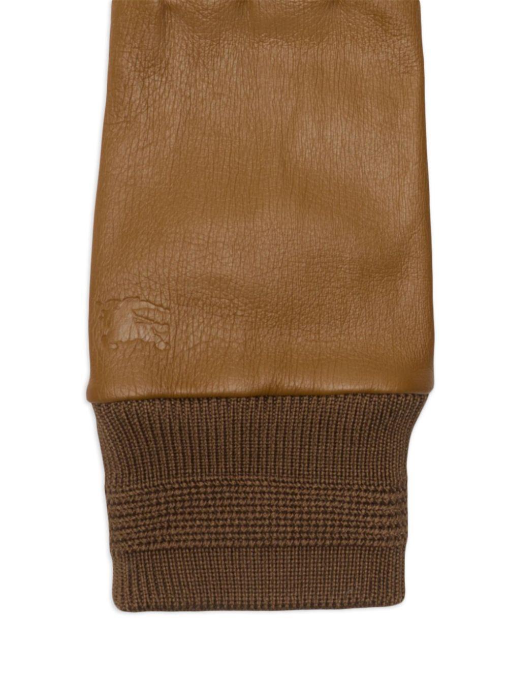 BURBERRY Leather Gloves In Brown Product Image