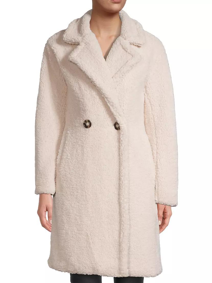 Anouck Double-Breasted Faux Shearling Coat Product Image