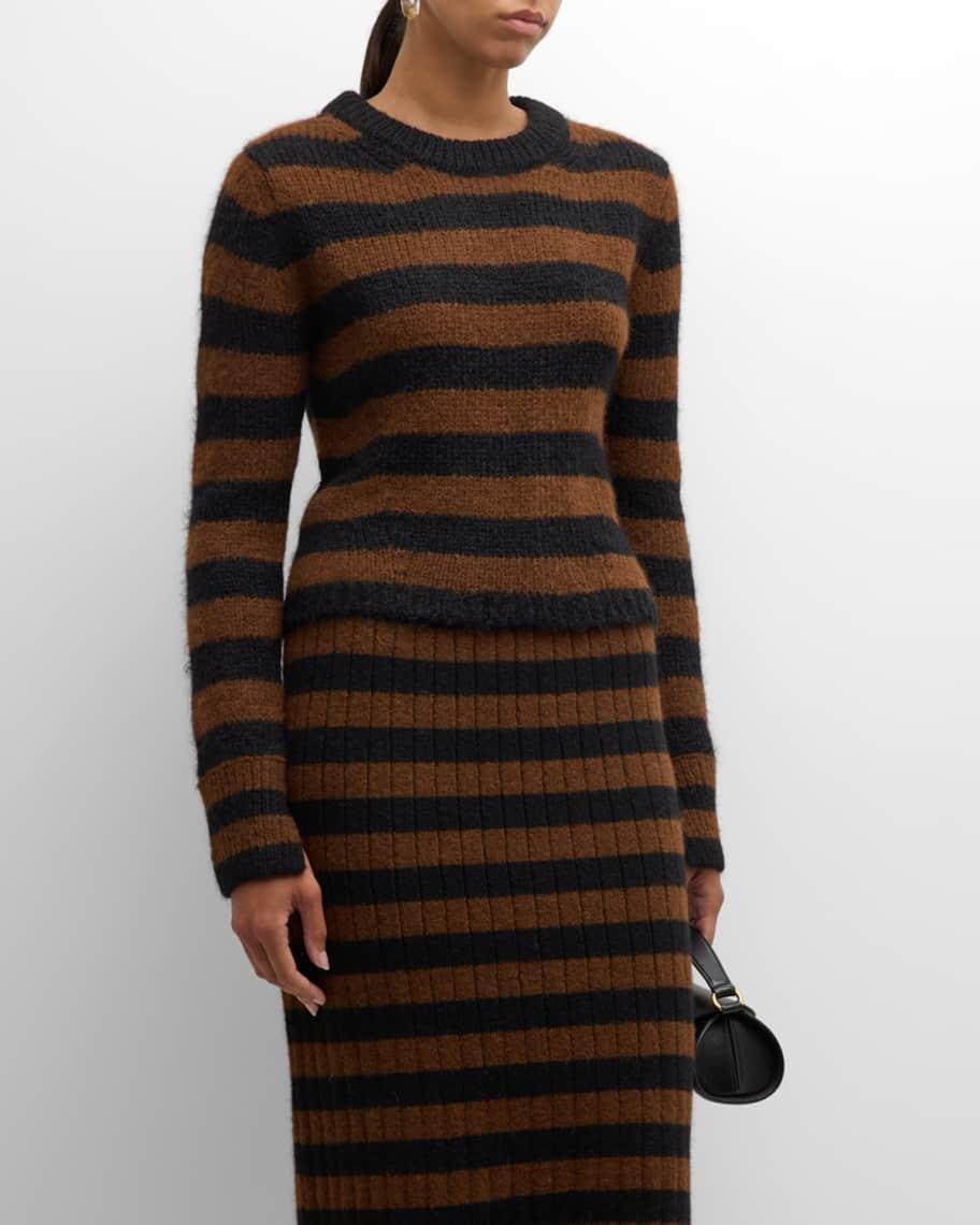 Ava Slim Stripe Knit Sweater Product Image