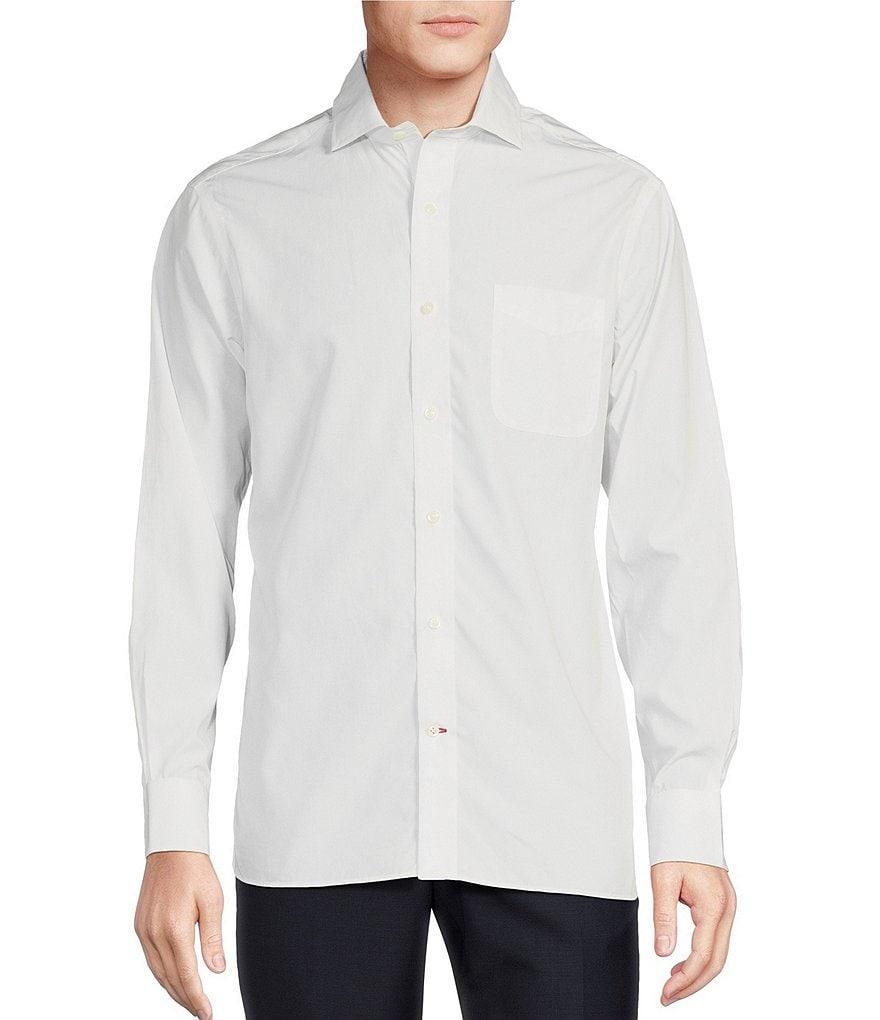 Cremieux Blue Label Solid Poplin Long Sleeve Woven Shirt Product Image