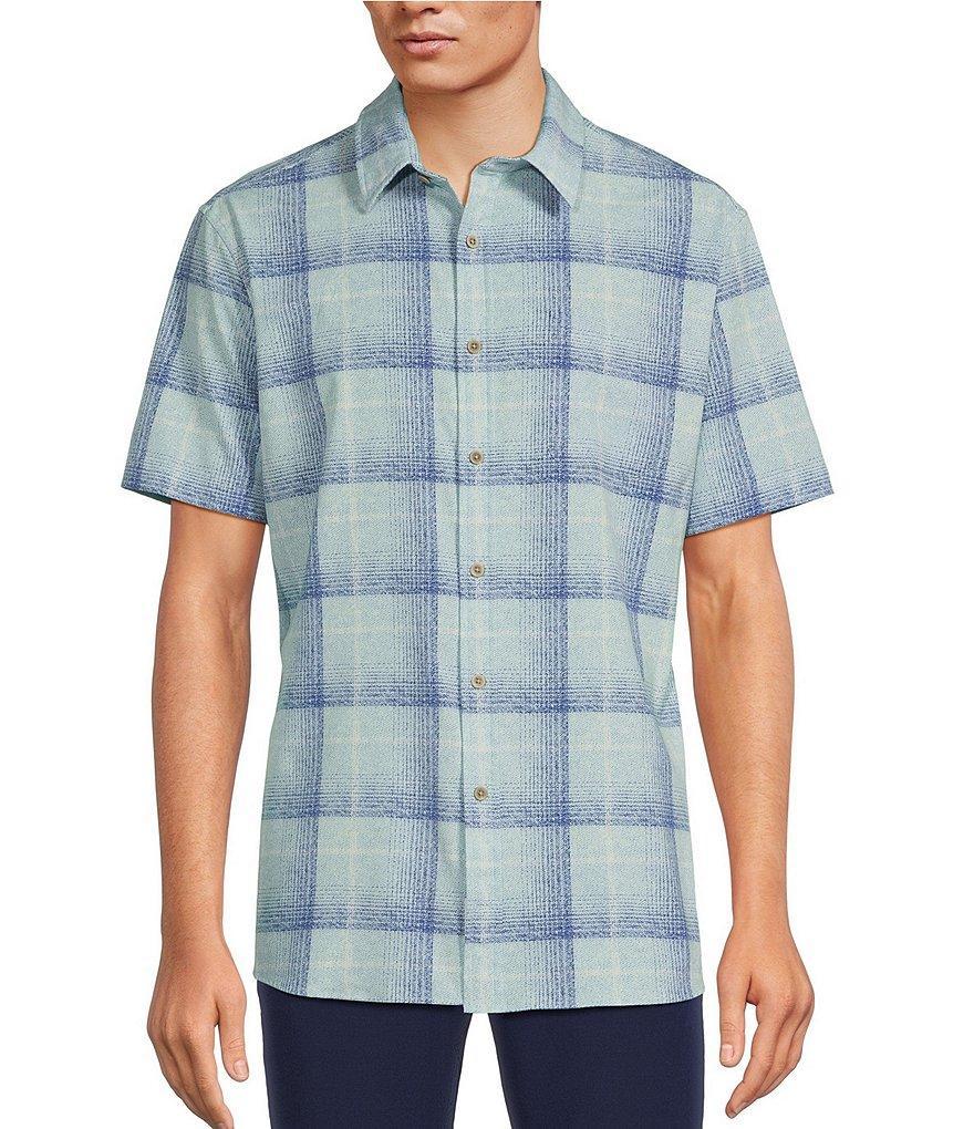 Rowm Rec & Relax Short Sleeve Performance Large Plaid Shirt Product Image