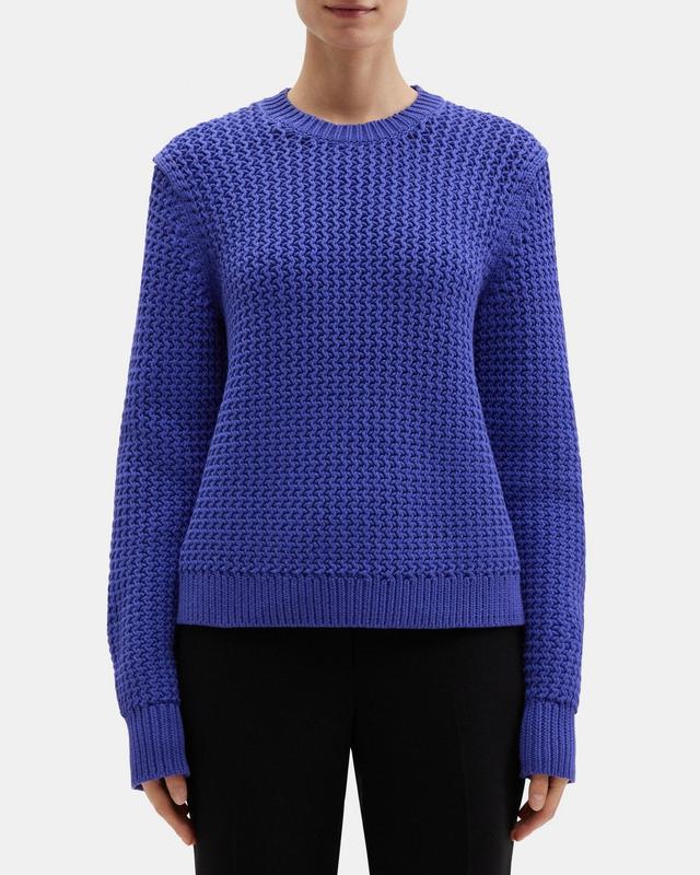 Crewneck Sweater in Cotton-Nylon Product Image