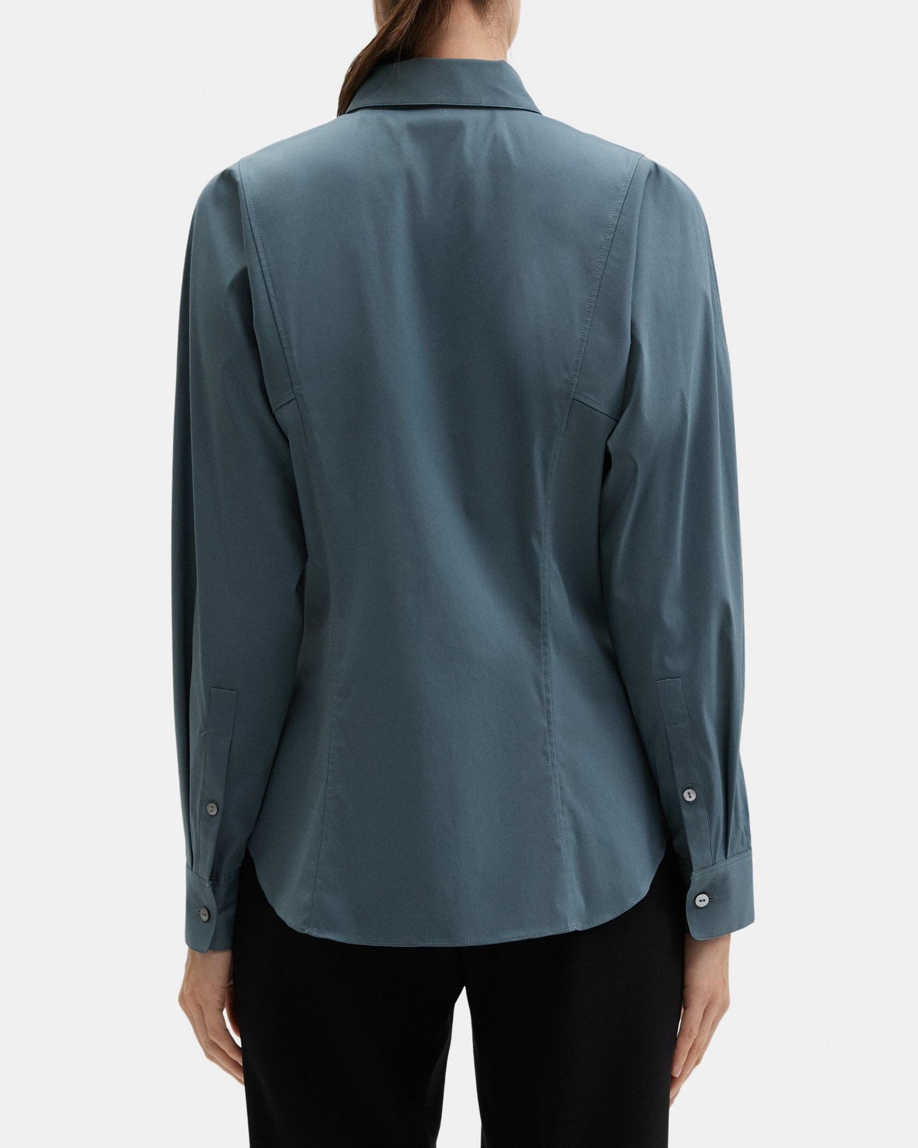 Cinched Shirt in Stretch Cotton Product Image