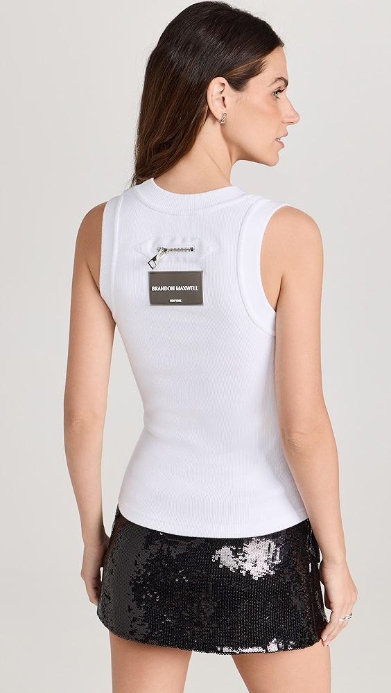 Brandon Maxwell The Anne Scoop Neck Ribbed Tank | Shopbop Product Image