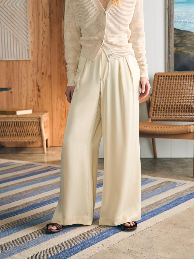 Sandwashed Silk Gemma Pant - Pearled Ivory Female Product Image