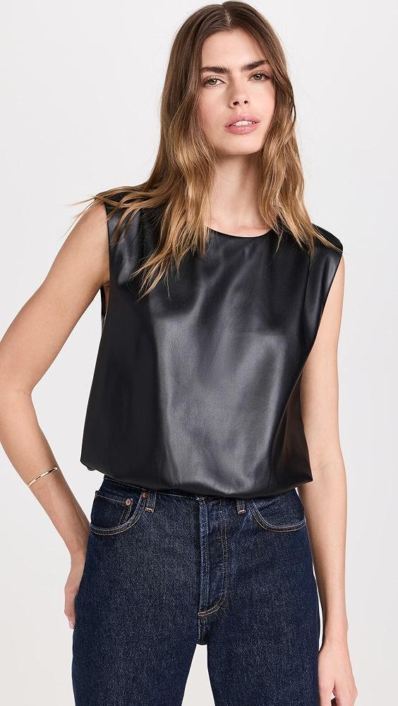 Joe's Jeans The Maeve Vegan Leather Sleeveless Tee | Shopbop Product Image