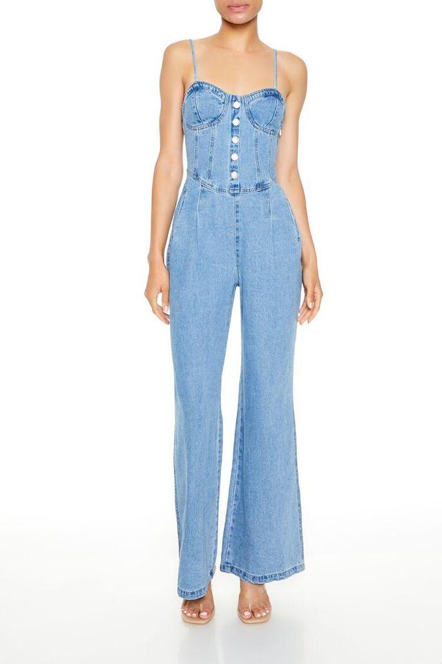 Denim Cami Flare Jumpsuit | Forever 21 Product Image