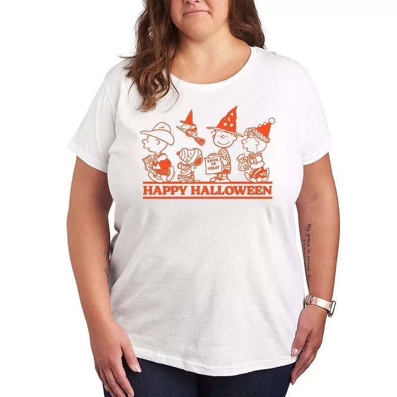 Plus Size Peanuts Happy Halloween Graphic Tee, Womens Product Image